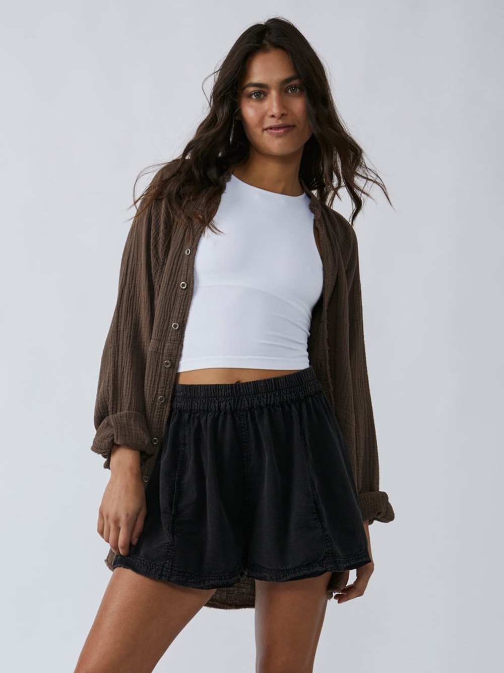 Free People Get Free Poplin Shorts